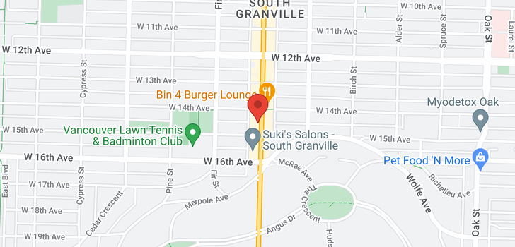 map of 3055 S GRANVILLE STREET